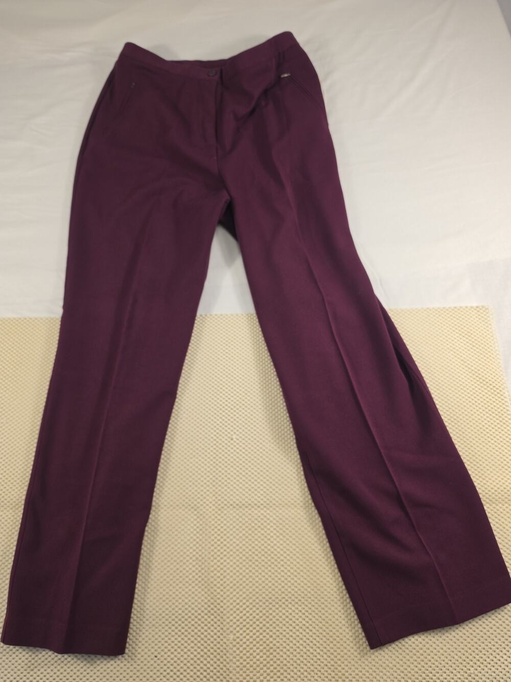 TanJay Women's Red Dress Pants Size 14 Side Pockets No Back Packets.